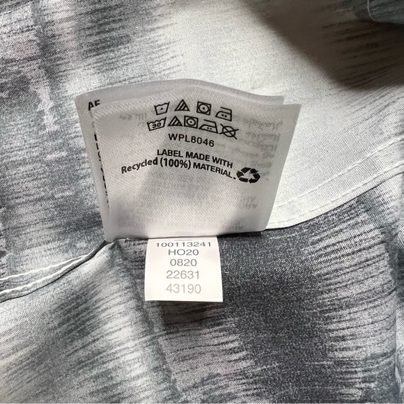 NWT Alfani Long Sleeve Button Up Sound Wave Dress Shirt XL Black Grey White - Picture 6 of 8